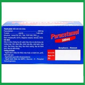 Nhà Thuốc Thành Hương - Thuốc Paracetamol 500mg Quapharco giảm đau nửa đầu, cảm lạnh, cảm cúm 3 Nhà Thuốc Thành Hương - Paracetamol QB2