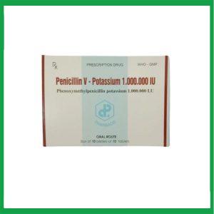Thuốc Penicilin V Kali 1.000.000 IU TW1 điều trị nhiễm trùng, nhiễm khuẩn