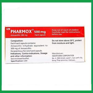Nhà Thuốc Thành Hương - Viên nang cứng Pharmox 500mg điều trị các trường hợp nhiễm khuẩn (10 vỉ x 10 viên) 1 Nhà Thuốc Thành Hương - Pharmox 500mg 2