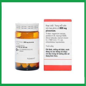 Nhà Thuốc Thành Hương - Viên nén Piracetam - Egis 800mg điều trị các triệu chứng của hội chứng tâm thần thực thể (30 viên) 2 Nhà Thuốc Thành Hương - Piracetam Lo 30v 800mg EGIS 1