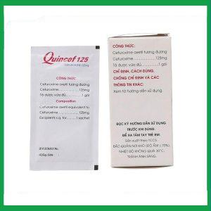 Nhà Thuốc Thành Hương - Thuốc bột uống Quincef 125 Mekophar điều trị nhiễm khuẩn đường hô hấp trên (10 gói x 3.8g) 1 Nhà Thuốc Thành Hương - Quincef 125mg 1