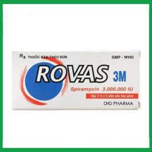 Thuốc Rovas 3M DHG điều trị nhiễm khuẩn đường hô hấp, da (2 vỉ x 5 viên)