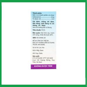 Nhà Thuốc Thành Hương - Dung dịch uống Sallet Hà Nam điều trị hen phế quản, co thắt phế quản (100ml) 1 Nhà Thuốc Thành Hương - Sallet 1