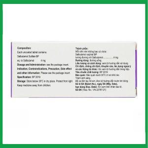 Nhà Thuốc Thành Hương - Thuốc Salzol 4mg Windlas Biotech điều trị các chứng hen suyễn, khó thở liên tục (10 vỉ x 10 viên) 2 Nhà Thuốc Thành Hương - Salzol2