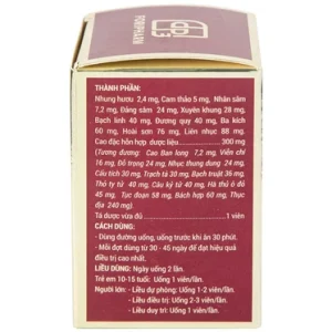 Nhà Thuốc Thành Hương - Thuốc Sâm Nhung Bổ Thận TW3 dưỡng huyết tư âm, bổ thận, cố tinh (30 viên) 2 Nhà Thuốc Thành Hương - Sam Nhung Bo Than TW3 3