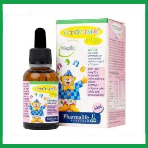 Siro Fitobimbi Omega Junior Gocce Pharmalife bổ sung acid béo không no Omega-3, Omega-6 (30ml)