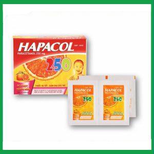 Bột sủi Hapacol 250mg hộp 24 gói - Dược Hậu Giang