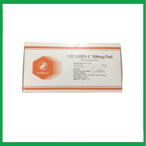 Nhà Thuốc Thành Hương - Thuốc tiêm Vitamin C 500mg/5ml TW1 phòng và điều trị thiếu vitamin C ( Hộp 50 ống) 1 Nhà Thuốc Thành Hương - Smart pharma 1 4