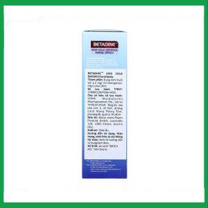Nhà Thuốc Thành Hương - Xịt mũi Betadine Cold Defense Nasal Spray Kids 1+ 20ml dùng cho cảm cúm trẻ em 2 Nhà Thuốc Thành Hương - Smart pharma 2024 11 26T082657.102