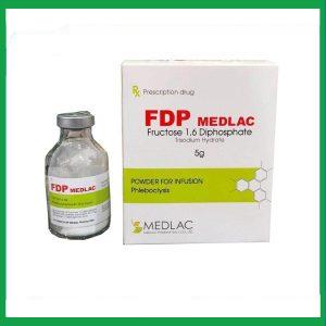 Thuốc FDP Medlac 5g điều trị bệnh cơ tim do thiếu máu cục bộ (1 lọ + 1 ống dung môi)