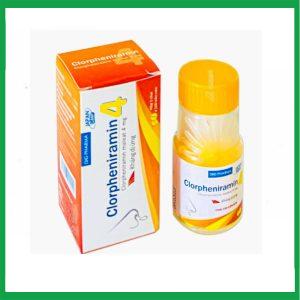 Thuốc Clorpheniramin 4 DHG điều trị viêm mũi dị ứng ( Lọ 100 viên)