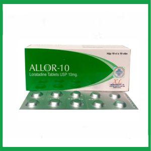 Thuốc ALLOR-10 điều trị dị ứng ( Hộp 10 vỉ x 10 viên)