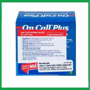 Nhà Thuốc Thành Hương - Que thử đường huyết On Call Plus ( Hộp 25 cái) 1 Nhà Thuốc Thành Hương - Smart pharma 2024 12 31T205623.943