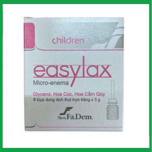 Thụt Easylax Children hỗ trợ điều trị táo bón cho trẻ em ( Hộp 6 tuýp)