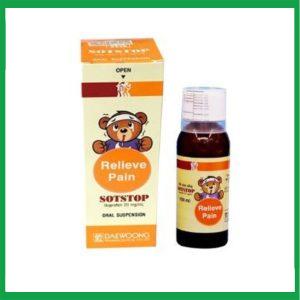 Siro Sotstop Daewoong điều trị giảm đau, hạ sốt, kháng viêm ( Hộp 1 lọ 100ml)