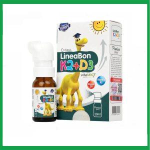 Dung dịch dạng xịt LineaBon K2+D3 bổ sung Vitamin D3 và Vitamin K2, hỗ trợ hấp thu canxi ( Chai 10ml)