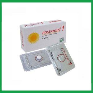 Thuốc Posinight 1 dùng tránh thai khẩn cấp trong vòng 72 giờ sau giao hợp ( Hộp 1 vỉ x 1 viên)