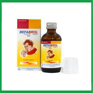 Siro Befabrol 15mg/5ml Bến Tre làm loãng chất nhầy (hoặc đàm), tăng thanh thải chất nhầy (chai 30ml)