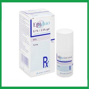 Gel Epiduo 0.1%/2.5% Galderma điều trị mụn trứng cá ( Hộp 1 lọ 15g)