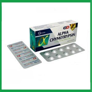 Thuốc Alpha Chymotrypsin S.Pharm điều trị các tình trạng viêm, sưng phù trong viêm xương khớp, chấn thương mô mềm, phẫu thuật ( Hộp 5 vỉ x 10 viên)