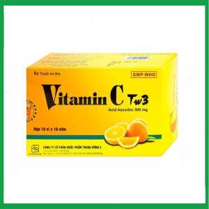 Thuốc Vitamin C TW3 điều trị bệnh do thiếu vitamin C ( Hộp 10 vỉ x 10 viên)