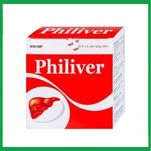 Viên nang mềm Philiver Phil Inter Pharma điều trị bệnh gan mạn tính, gan nhiễm mỡ ( Hộp 12 vỉ x 5 viên)