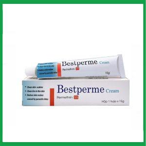 Kem bôi Bestpere Cream Quang Xanh điều trị ghẻ, rận, mẩn ngứa (Tuýp 15g)