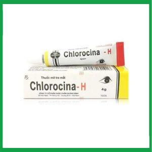 Thuốc mỡ tra mắt Chlorocina-H Quapharco điều trị viêm mí, viêm kết mạc (4g)