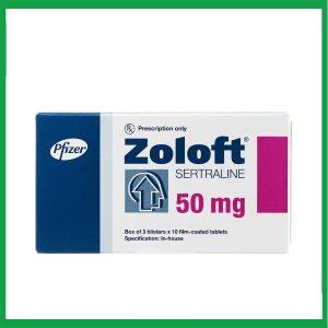 Thuốc Zoloft Sertraline 50mg Pfizer điều trị triệu chứng bệnh trầm cảm (1 vỉ x 30 viên)
