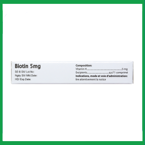 Nhà Thuốc Thành Hương - Viên nén Biotin 5mg rụng tóc, viêm da bong, thiếu hụt vitamin H (2 vỉ x 10 viên) 2 Nhà Thuốc Thành Hương - Smart pharma 25