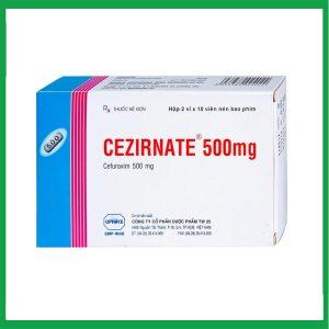 Thuốc Cezirnate 500mg Uphace điều trị các bệnh do nhiễm khuẩn (2 vỉ x 10 viên)