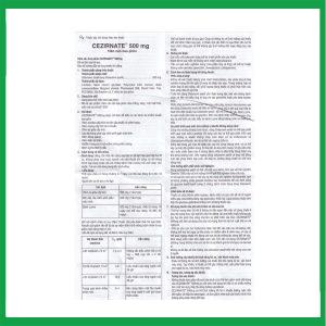 Nhà Thuốc Thành Hương - Thuốc Cezirnate 500mg Uphace điều trị các bệnh do nhiễm khuẩn (2 vỉ x 10 viên) 2 Nhà Thuốc Thành Hương - Smart pharma 54 2