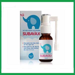 Xịt mũi họng lợi khuẩn Subavax 15ml Á Âu tăng sức đề kháng niêm mạc đường hô hấp trên