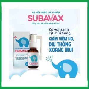Nhà Thuốc Thành Hương - Xịt mũi họng lợi khuẩn Subavax 15ml Á Âu tăng sức đề kháng niêm mạc đường hô hấp trên 1 Nhà Thuốc Thành Hương - Smart pharma 63