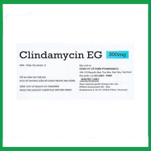 Nhà Thuốc Thành Hương - Thuốc Clindamycin EG 300mg Pymepharco điều trị các bệnh nhiễm khuẩn (10 vỉ x 10 viên) 2 Nhà Thuốc Thành Hương - Smart pharma 72 1