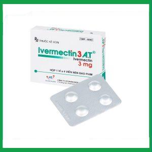 Thuốc Ivermectin 3 A.T An Thiên hỗ trợ điều trị các bệnh nhiễm giun (1 vỉ x 4 viên)