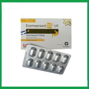 Thuốc Esomeprazol 20-US điều trị trào ngược dạ dày (3 vỉ x 10 viên)