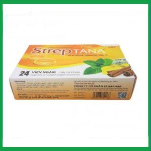 Nhà Thuốc Thành Hương - Viên ngậm StrepTana - Giảm ho, đau rát họng ( Hộp 3 vỉ x 8 viên) 1 Nhà Thuốc Thành Hương - StrepTana 2
