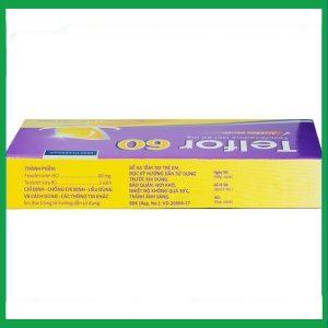 Nhà Thuốc Thành Hương - Thuốc Telfor 60 DHG điều trị các triệu chứng viêm mũi dị ứng (2 vỉ x 10 viên) 1 Nhà Thuốc Thành Hương - Telfor 60 2