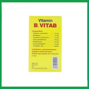 Nhà Thuốc Thành Hương - Thuốc Vitamin B.Vitab B12 Danapha phòng và điều trị tình trạng thiếu Calci và Vitamin B (100 viên) 4 Nhà Thuốc Thành Hương - Thiet ke chua co ten 13 1