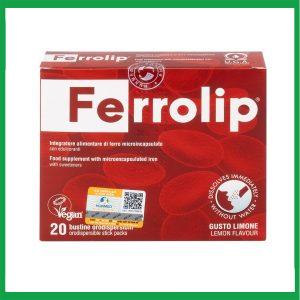 Sắt Ferrolip Uga hỗ trợ tạo hồng cầu, giúp giảm nguy cơ thiếu máu do thiếu sắt ( Hộp 20 gói)