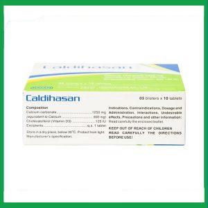 Nhà Thuốc Thành Hương - Thuốc Caldihasan Hasan phòng và điều trị thiếu hụt vitamin D, canxi (3 vỉ x 10 viên) 5 Nhà Thuốc Thành Hương - Thiet ke chua co ten 20