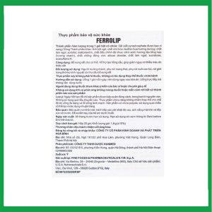 Nhà Thuốc Thành Hương - Sắt Ferrolip Uga hỗ trợ tạo hồng cầu, giúp giảm nguy cơ thiếu máu do thiếu sắt ( Hộp 20 gói) 2 Nhà Thuốc Thành Hương - Thiet ke chua co ten 21 1