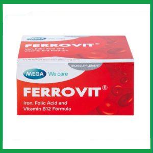 Nhà Thuốc Thành Hương - Thuốc Ferrovit MEGA We care điều trị thiếu máu do thiếu sắt (5 vỉ x 10 viên) 1 Nhà Thuốc Thành Hương - Thuoc Ferrovit2