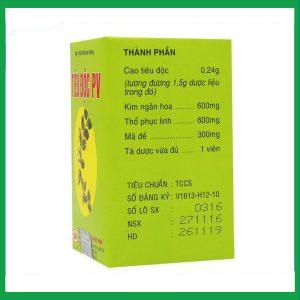 Nhà Thuốc Thành Hương - Thuốc Tiêu Độc PV điều trị dị ứng, mẩn ngứa, mày đay (60 viên) 1 Nhà Thuốc Thành Hương - Tieu doc 2