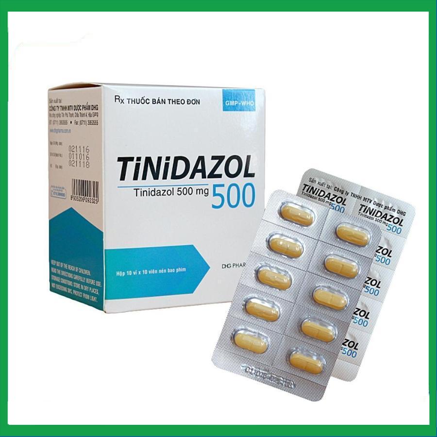 Tinidazol-500mg.jpg Nhà Thuốc Thành Hương - Tinidazol 500mg