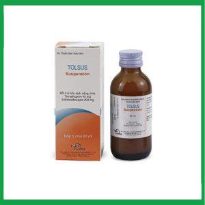 Thuốc Tolsus 60ml điều trị nhiễm trùng đường hô hấp: viêm phế quản cấp và mãn tính, giãn phế quản, viêm phổi,...