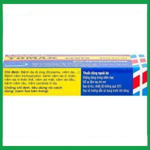 Nhà Thuốc Thành Hương - Kem bôi da Tomax Genta điều trị bệnh da dị ứng (6g) 3 Nhà Thuốc Thành Hương - Tomax Genta 3