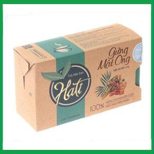 Trà gừng mật ong Hati hỗ trợ giải cảm (Hộp 24 gói x 4g)