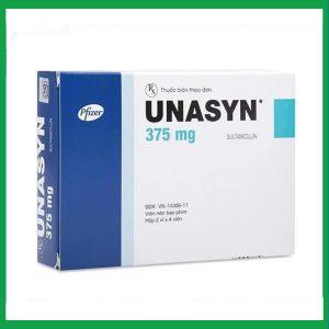 Thuốc Unasyn 375mg điều trị các nhiễm khuẩn hô hấp (2 vỉ x 4 viên)